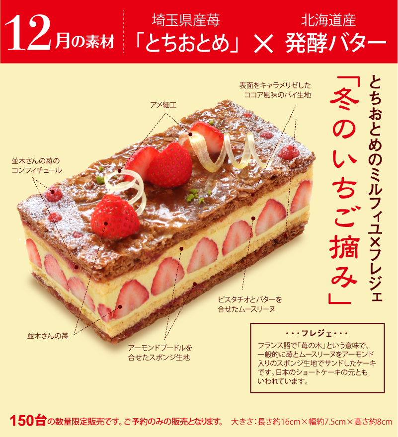 本店限定19年12月サンクス ケーキ 冬のいちご摘み サンクス ケーキ おすすめ商品 自然素材にこだわった大地の菓子 大地のパン La Terre ラ テール